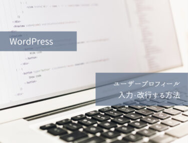 【WordPress】3分で完了！ユーザープロフィールを改行する方法　入力方法から解説